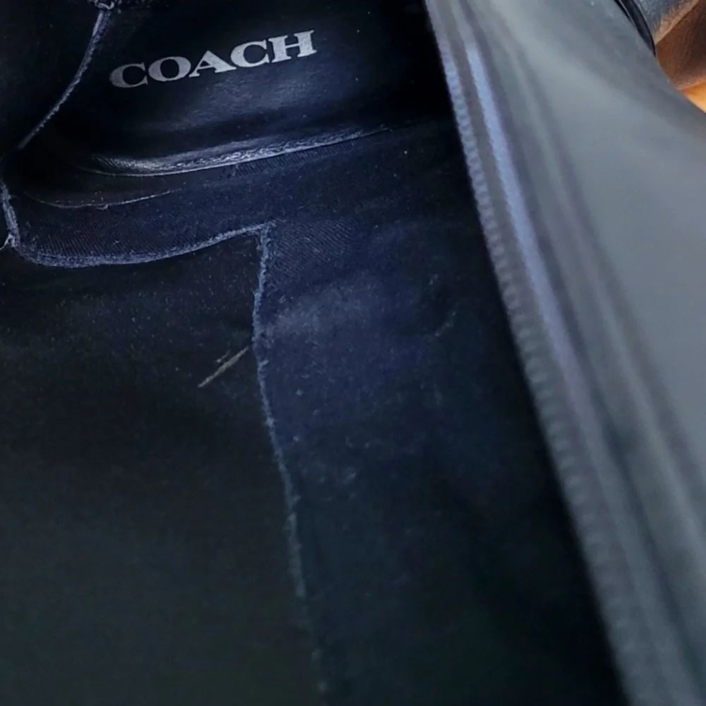 Coach Black Leather Knee-High Riding Boots